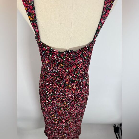 Anthropologie Hutch Dress Ditsy Floral Sweetheart Midi Flounce Hem XL Romantic - Picture 12 of 16